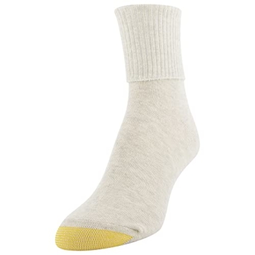 GOLDTOE Women's Classic Cotton Turn Cuff Socks - 6 Pairs