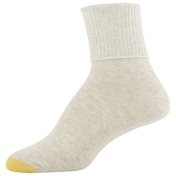 GOLDTOE Women's Classic Cotton Turn Cuff Socks - 6 Pairs
