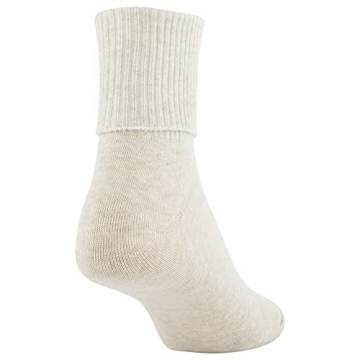 GOLDTOE Women's Classic Cotton Turn Cuff Socks - 6 Pairs