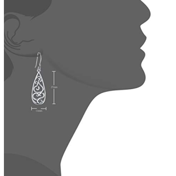 BoRuo 925 Sterling Silver Teardrop Earrings for Women