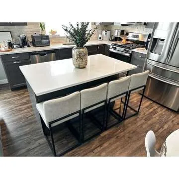 PHI VILLA Modern Bar Stools Set of 4 for Kitchens