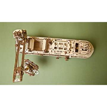 UGEARS 3D Puzzles Research Vessel - DIY Model Ship 3D Idea - Unique and Creative Wooden Mechanical Models - Self Assembly Woodcraft Construction Kits