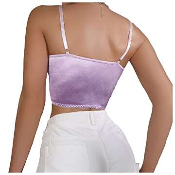 Testudineus Women Silky Satin Front Push Up Bustier Chic Butterfly Applique Corset Bra Vest Tight Sleeveless Tube Top