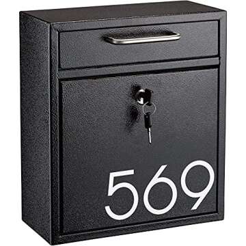 4 inch Reflective Mailbox Numbers Sticker (0-9, 5 Sets) Modern Number Vinyl Waterproof Number Self Adhesive Sticker for Signs, Door, Cars, Trucks, Home, Business, Address Number (4 inch)