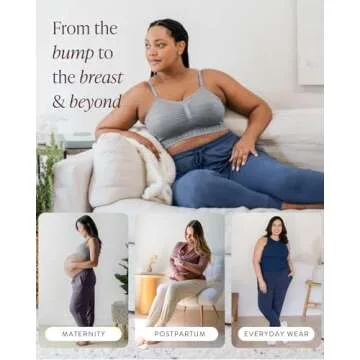 Kindred Bravely Everyday Maternity Joggers/Lounge Pants for Women (Black, Medium)