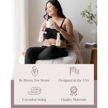 Kindred Bravely Everyday Maternity Joggers/Lounge Pants for Women (Black, Medium)