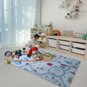 HOJOMACA Kids Car Rug for Creative Learning Fun