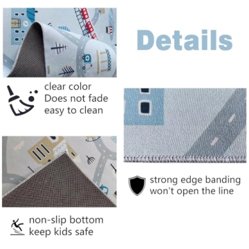 HOJOMACA Kids Car Rug for Creative Learning Fun