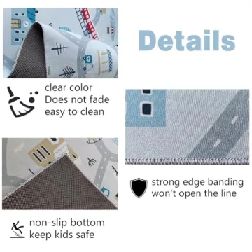 HOJOMACA Kids Car Rug for Creative Learning Fun