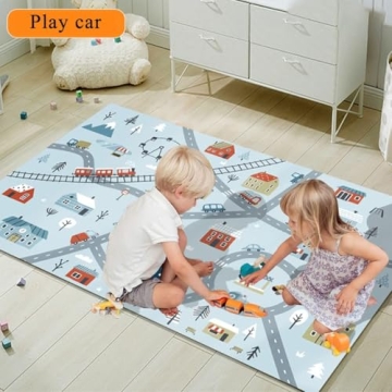 HOJOMACA Kids Car Rug for Creative Learning Fun