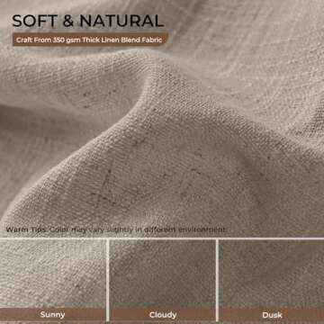 Shop Luxurious INOVADAY Blackout Curtains in Dark Flax