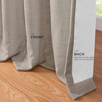 Shop Luxurious INOVADAY Blackout Curtains in Dark Flax