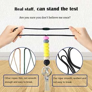 Cute Silicone Beaded Lanyard for Teachers and Nurses