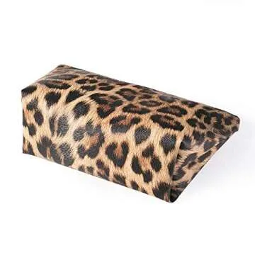 FITINI 2 Pcs Leopard Makeup Bag Travel Cosmetic Case Portable Multifunction Toiletry Bags Organizer Brushes Storage Bags with Gold Zipper for Women Clutch Purse