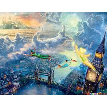 Ceaco - 4 in 1 Multipack - Thomas Kinkade - Disney Dreams Collection - Lion King, Peter Pan, Princes...