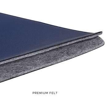 Comfyable Laptop Sleeve 13 Inch Precisely Compatible with MacBook Pro M2 2022 M1 2020-2016 & Mac Air M3 2024 M2 2022 M1 2020, Not Fit Old Versioned MBA/MBP, Faux Leather Cover Case, Midnight Blue