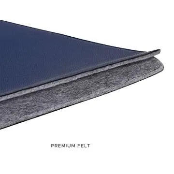 Comfyable Laptop Sleeve 13 Inch Precisely Compatible with MacBook Pro M2 2022 M1 2020-2016 & Mac Air M3 2024 M2 2022 M1 2020, Not Fit Old Versioned MBA/MBP, Faux Leather Cover Case, Midnight Blue