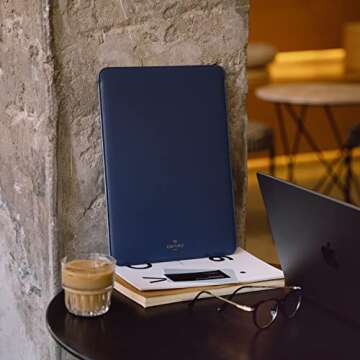 Comfyable Laptop Sleeve 13 Inch Precisely Compatible with MacBook Pro M2 2022 M1 2020-2016 & Mac Air M3 2024 M2 2022 M1 2020, Not Fit Old Versioned MBA/MBP, Faux Leather Cover Case, Midnight Blue