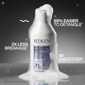 Redken Acidic Bonding Concentrate Pre-Treatment & Shampoo Set For Damaged and All Hair Repair - Repa...