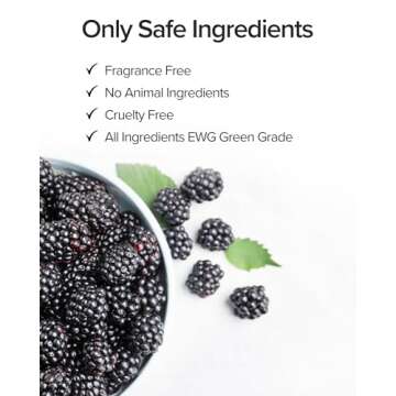 Idebenone Blackberry Intense Hydration Cream - Advanced Skin Barrier Strengthening Face Moisturizer with Niacinamide, Ceramide, and Hyaluronic Acid for Deep Moisture and Antioxidant, 3.52 oz.