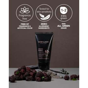 Idebenone Blackberry Intense Hydration Cream - Advanced Skin Barrier Strengthening Face Moisturizer with Niacinamide, Ceramide, and Hyaluronic Acid for Deep Moisture and Antioxidant, 3.52 oz.