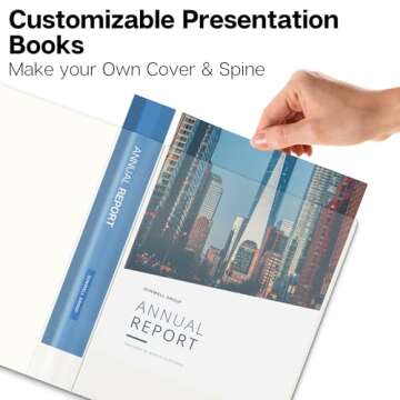 Dunwell 24-Pocket Plastic Sleeve Presentation Book – Ivory 8.5x11 Portfolio Folder