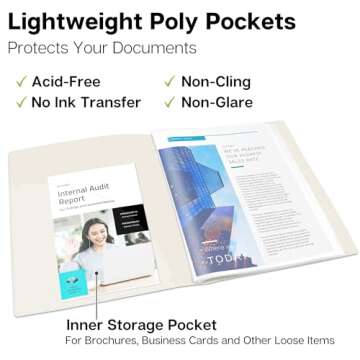 Dunwell 24-Pocket Presentation Binder for Documents