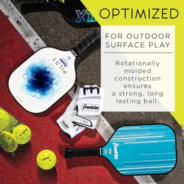 Franklin X-40 Pickleball Balls - Durable & High Visibility - 12 Pack