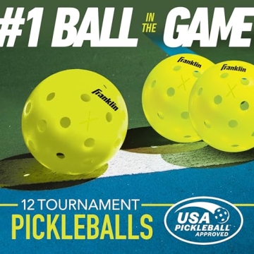 Franklin X-40 Pickleball Balls - Durable & High Visibility - 12 Pack