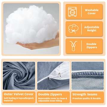 Chilling Home Pregnancy Pillows, U Shaped Support for Moms