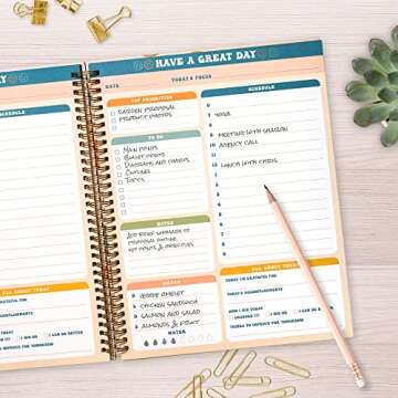 Undated Daily Planner Notebook - Stylish & Functional