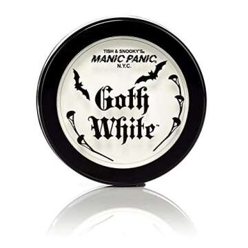 MANIC PANIC Goth White Cream to Powder Foundation - Full Coverage, High-Pigment Color - Velvety Consistency & Matte Finish - Vegan & Cruelty Free Halloween Makeup