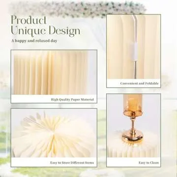 GENMOUS 3PCS Large Cylinder Stands for Party, Cardboard Cylinder Tables Cake Stands for Wedding Dessert Table Display, Round Cylinder Pedestal Stands for Birthday Babyshower Event Centerpieces Decor