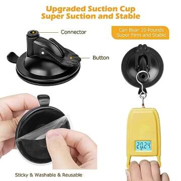 HOSFROLL Cat Toys, 2 Pack 3 in 1 Interactive Cat Toy for Indoor Cats with Sticky Super Suction Cup Detachable 10 Pcs Replacements Feathers Balls Mice 2 Wand Hanging Door Kitten Toys