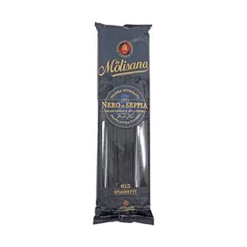 la Molisana Spaghetti al Nero di Seppia - Premium Black Squid Ink imported italian Pasta 1.1 lb 500 ...