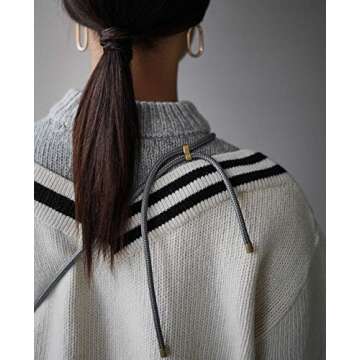 NOK Crossbody Phone Case for iPhone 12 Pro Max, 6.7 inch - Mobile Neck Holder Phone Case with Strap - Lanyard Phone Holder - Phone Necklace (Grey)