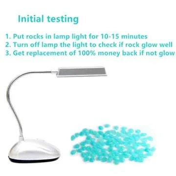 Chic Style 2.4Lbs 550Pcs Glow in The Dark Stones Garden Pebbles Rocks Indoor Outdoor Decor Luminous ...