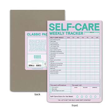 Knock Knock Self-Care Weekly Tracker Pad, Step-by-Step Self-Care Checklist Note Pad (Pastel Version)...