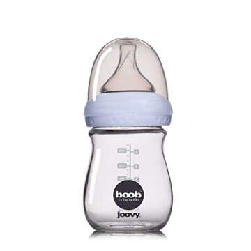 JOOVY Boob Glass Bottle & Sleeve, 5 Ounce