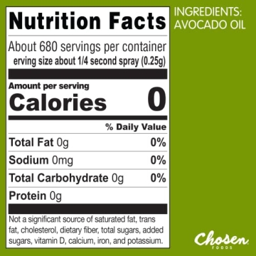 Chosen Foods Avocado Oil Spray - Healthy & Versatile Cooking