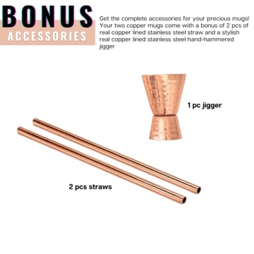 Kitchen Science Moscow Mule Mugs Gift Set for Entertaining