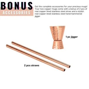 Kitchen Science Moscow Mule Mugs Gift Set for Entertaining