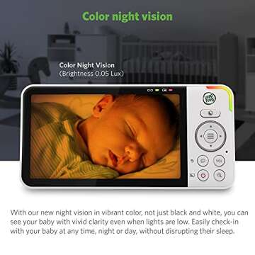 LeapFrog LF925HD Baby Monitor with Camera and Audio,1080p WiFi Remote Access Baby Monitor, 360° Pan & Tilt Camera, 8X Zoom, 5” 720p HD Display, Color Night Light &Vision, Two-Way Talk