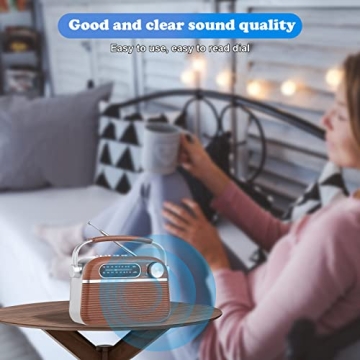 ONGTEED Portable Retro Bluetooth Radio for All Ages