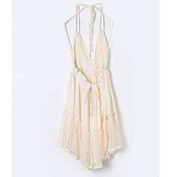 Bohemian Deep V Neck Women's Backless Summer Dress