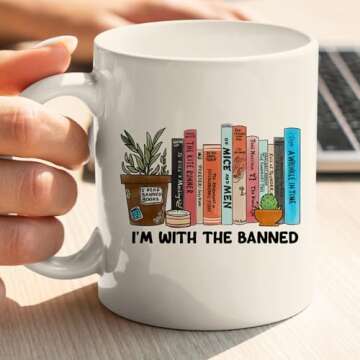 HOSALA 11Oz Funny Coffee Mug for Bookworms and Friends