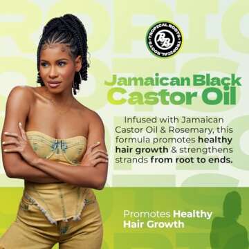 Bronner Bros Tropical Roots Jamaican Black Castor Oil with Rosemary Oil for Healthy Hair Growth - De...