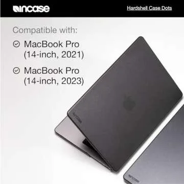 Incase Dots Hardshell with Makrolon® - MacBook Pro 14 inch Case - 2024, 2023, 2022, 2021, M4, M3, M2, M1 - MacBook Case, Laptop Cover, Protective Hard Shell, Scratch Resistant, Lightweight - Black