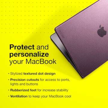 Incase Dots Hardshell with Makrolon® - MacBook Pro 14 inch Case - 2024, 2023, 2022, 2021, M4, M3, M2, M1 - MacBook Case, Laptop Cover, Protective Hard Shell, Scratch Resistant, Lightweight - Black