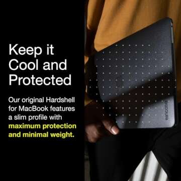 Incase Dots Hardshell with Makrolon® - MacBook Pro 14 inch Case - 2024, 2023, 2022, 2021, M4, M3, M2, M1 - MacBook Case, Laptop Cover, Protective Hard Shell, Scratch Resistant, Lightweight - Black